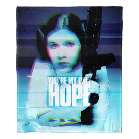 Star Wars; Digital Leia Aggretsuko Comics Silk Touch Throw Blanket; 50" x 60"
