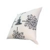 18 x 18 Square Accent Throw Pillow, Meditating Buddha, Soft Polyester Filling, Gray, White