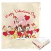 Mickey & Friends; Happy Valentine's Day Group Aggretsuko Comics Silk Touch Throw Blanket; 50" x 60"