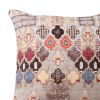18 x 18 Square Cotton Accent Throw Pillow, Eastern Quatrefoil Print, Multicolor