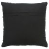 18 x 18 Jacquard Square Decorative Cotton Accent Throw Pillow with Soft Boho Tribal Pattern, Set of 2, Black, White