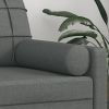 Throw Pillows 2 pcs Dark Gray Ø5.9"x19.7" Fabric