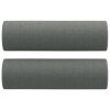 Throw Pillows 2 pcs Dark Gray Ø5.9"x19.7" Fabric