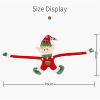 2pcs Plush Christmas Elves Long Arm Dolls Xmas Hanging Ornaments Holiday Gifts