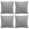 Throw Pillows 4 pcs Gray 19.7"x19.7" Fabric