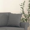 Throw Pillows 2 pcs Dark Gray 15.7"x15.7" Fabric