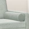 Throw Pillows 2 pcs Light Gray Ø5.9"x19.7" Velvet