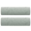 Throw Pillows 2 pcs Light Gray Ø5.9"x19.7" Velvet