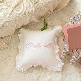 Nordic Sofa Light Luxury Pillow Cover (Option: Babydoll Pink Pillow Cover-45x 45 Pillowcase Only)