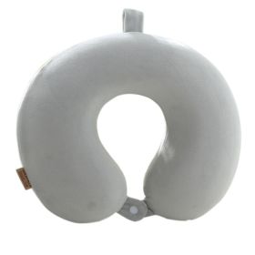 Memory Pillow U-shaped Pillow Core Travel Solid Color (Option: Light Gray-About 30x28cm)