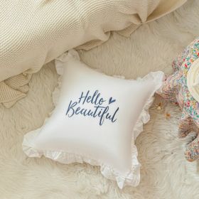 Nordic Sofa Light Luxury Pillow Cover (Option: Hello Pillow Cover-45x 45 Pillowcase Only)
