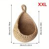 1pc Wall Hanging Basket; Bohemian Style Woven Basket; Creative Teardrop Shape Suitable For Vegetables And Fruits; Kitchen Storage Basket
