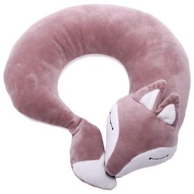 Travel Pillows Cartoon Planes Fox Animal U-Shaped Neck Pillow (Color: Purple)