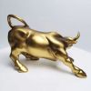 NORTHEUINS Resin Wall Street Bull Figurine Cattle OX Statue Market Miam Bull Home Feng Shui Art Official Desktop Decor Sculpture