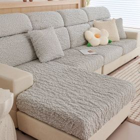 All-inclusive Seersucker Stretch Sofa Cover (Option: Gray-Plus Size Four People)