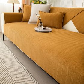 Non-slip All-inclusive Universal Cover Chenille Light Luxury High-end Cushion Cover Towel (Option: Khaki-110X240)